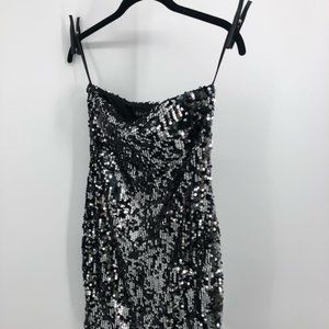 As u Wish small strapless sequin dress